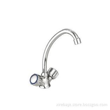 Chromed Deck Mount Kitchen Sink Mixer Taps with Brass Cartr